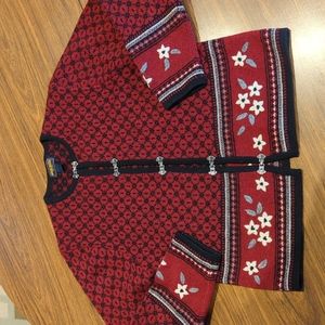 Woolrich embroidered wool cardigan . Large